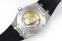 Royal Oak 15400, 41mm, Grey Textured Dial on Black Leather Strap