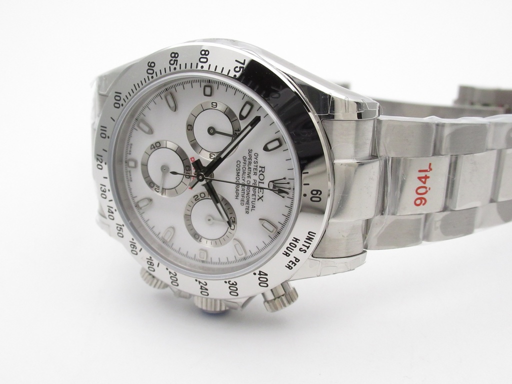 Daytona 116520, 904L Stainless Steel, White Dial