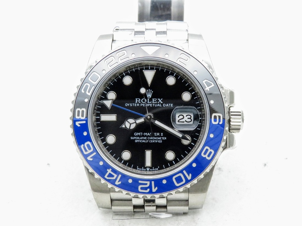 GMT Master II 126710, BLNR, Black/Blue "Batman", 904L Stainless Steel, Jubilee Bracelet