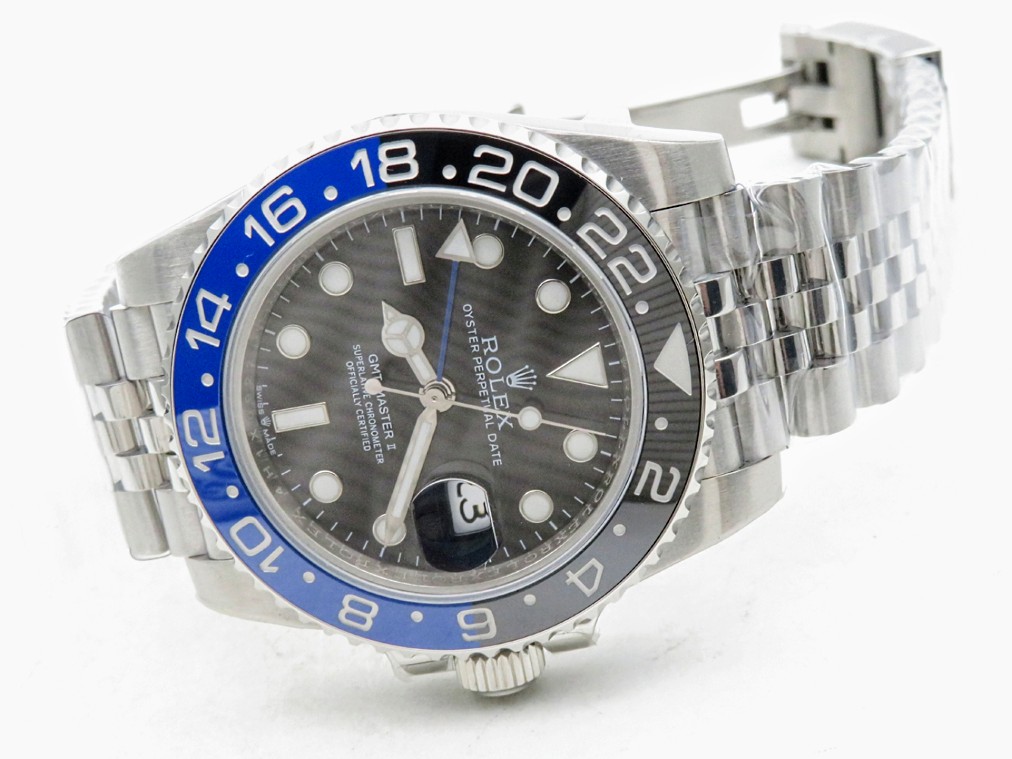 GMT Master II 126710, BLNR, Black/Blue "Batman", 904L Stainless Steel, Jubilee Bracelet