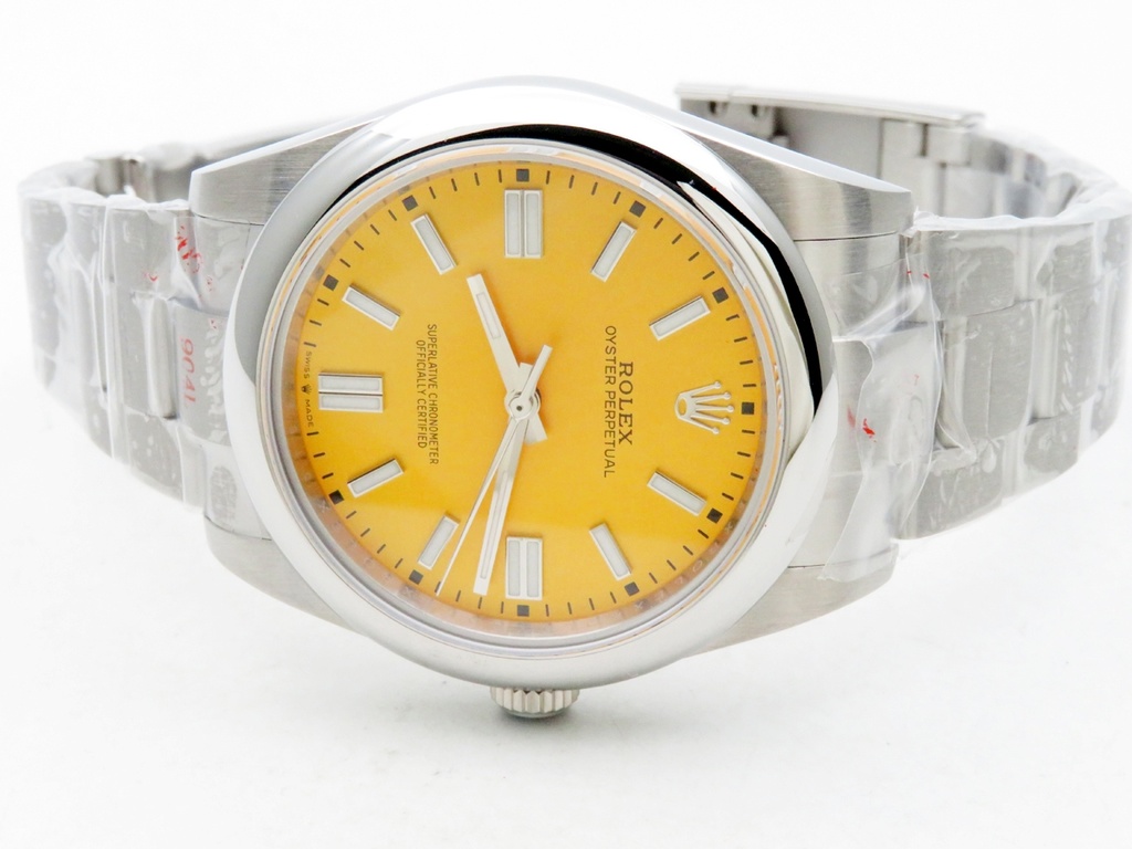 Oyster Perpetual 124300, 41mm, Yellow Dial