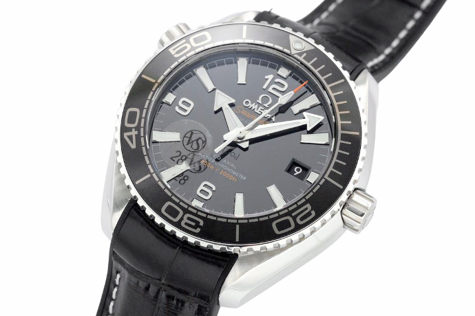 Planet Ocean 600M 39.5mm  SS VSF 1:1 Best Edition Black Dial on Black Rubber Strap A8800