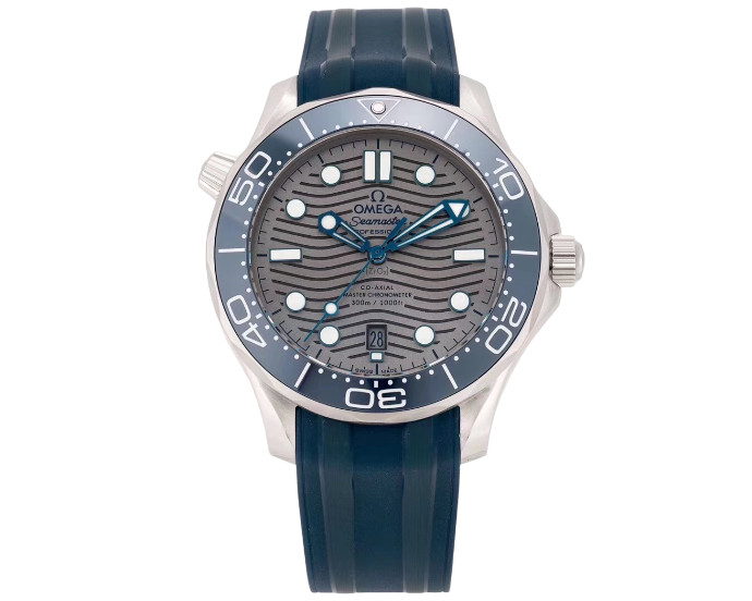 Seamaster 2018 Diver 300M VSF Best Edition Blue Ceramic Gray Dial on Blue Rubber Strap A8800