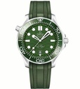 Seamaster Diver 300M ZF, Green Ceramic Green Dial on Green Rubber Strap, A8800