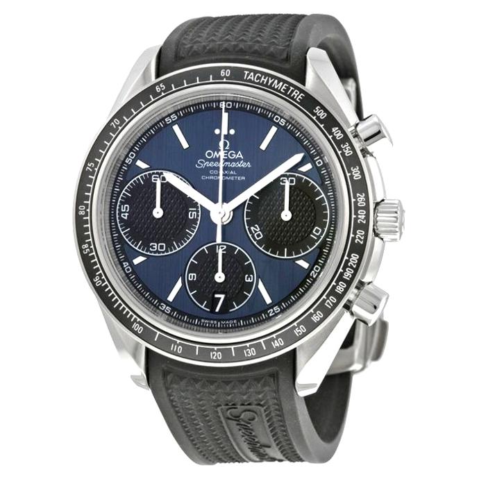 Speedmaster Racing Master SS HRF Maker Blue/Black Dial on Black Rubber Strap A7750