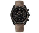 Speedmaster "Dark Side of The Moon" Real Ceramic OMF 1:1 Best Edition Vintage Black on Brown Leather Strap A9300