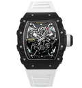 RM035-02 Real NTPT ZF Skeleton Dial on White Rubber Strap NH05A V3+