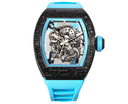 RM055 NTPT KVF Skeleton Dial Blue on Blue Rubber Strap MIYOTA8215