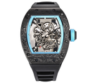 RM055 NTPT KVF Skeleton Dial Blue on Black Rubber Strap MIYOTA8215