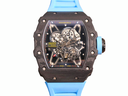 RM035-02 Real NTPT T+F 1:1 Skeleton Dial on Blue Rubber Strap RMUL2