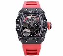 RM035-02 KVF Skeleton Dial Red on Red Rubber Strap MIYOTA8215 V3