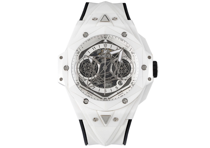 Big Bang Sang White Ceramic ZF on White Rubber Strap A1240