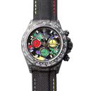 Daytona, DIW Carbon, OMF, Black Colorful Dial on Black Nylon Strap, A7750
