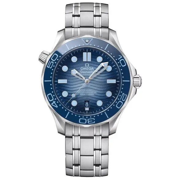 Seamaster 300, Summer Blue Dial on Stainless Steel Bracelet