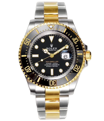 Sea Dweller 126603, Black Dial on Stainless Steel/Yellow Gold Oyster Bracelet