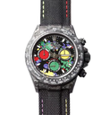 Daytona DIW Carbon, Noob, Black Colorful Dial on Black Nylon Strap, SA4130
