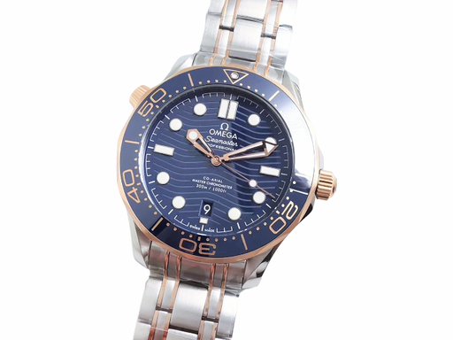 Seamaster Diver 300M SS/RG VSF 1:1 Best Edition RG Bezel Blue Dial on SS/RG Bracelet A8800