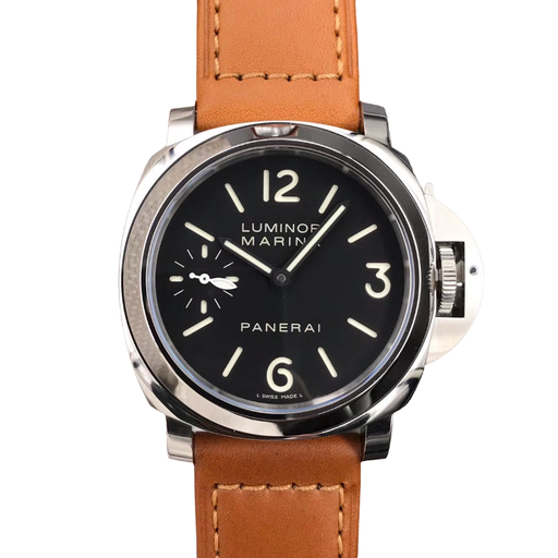 PAM111 N V6F 1:1 Best Edition Black Dial on Brown Leather Strap A6497