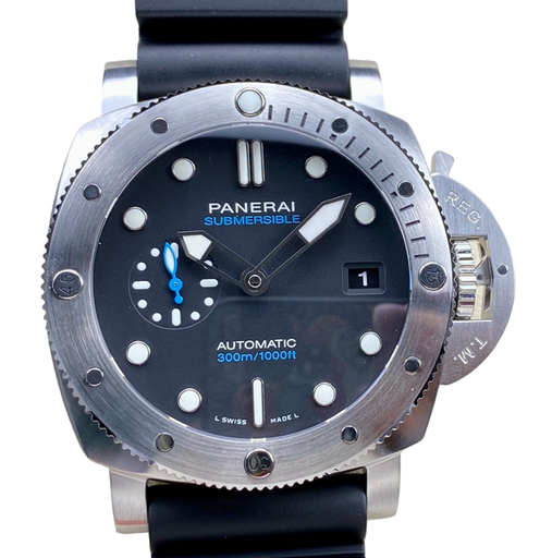 PAM 1229 Submersible Quaranta 44mm SS VSF 1:1 Best Edition Black Dial on Rubber Strap P9010