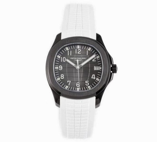 Aquanaut Black Venom DLC ZF 1:1 Best Edition Black Dial on White Rubber Strap 324CS