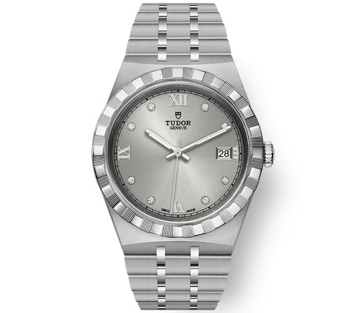 Tudor Royal, V7F, Silver Dial With Diamonds, SS Bracelet, A2834