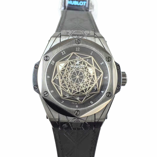 Big Bang Unico Sang Bleu PVD TMF Unique Dial on Black Gummy Strap HUB1213