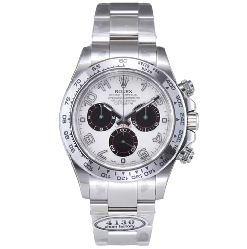 Daytona 116509, Clean Factory, 904L SS Case White Dial, SA4130